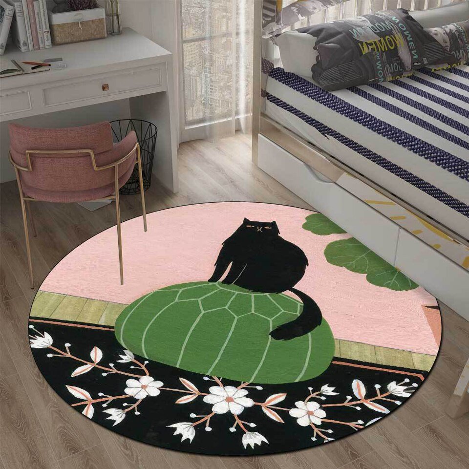 Cat As Rug Oriantal style premium carpet cat rug for living room – Meowgicians™