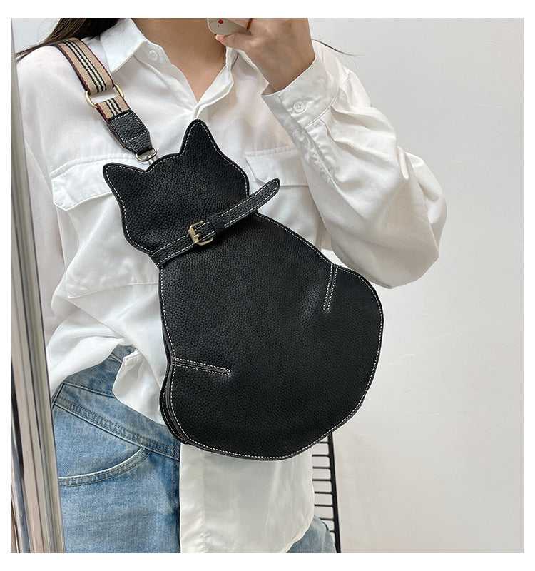 adorable design black cat bag in cat shape