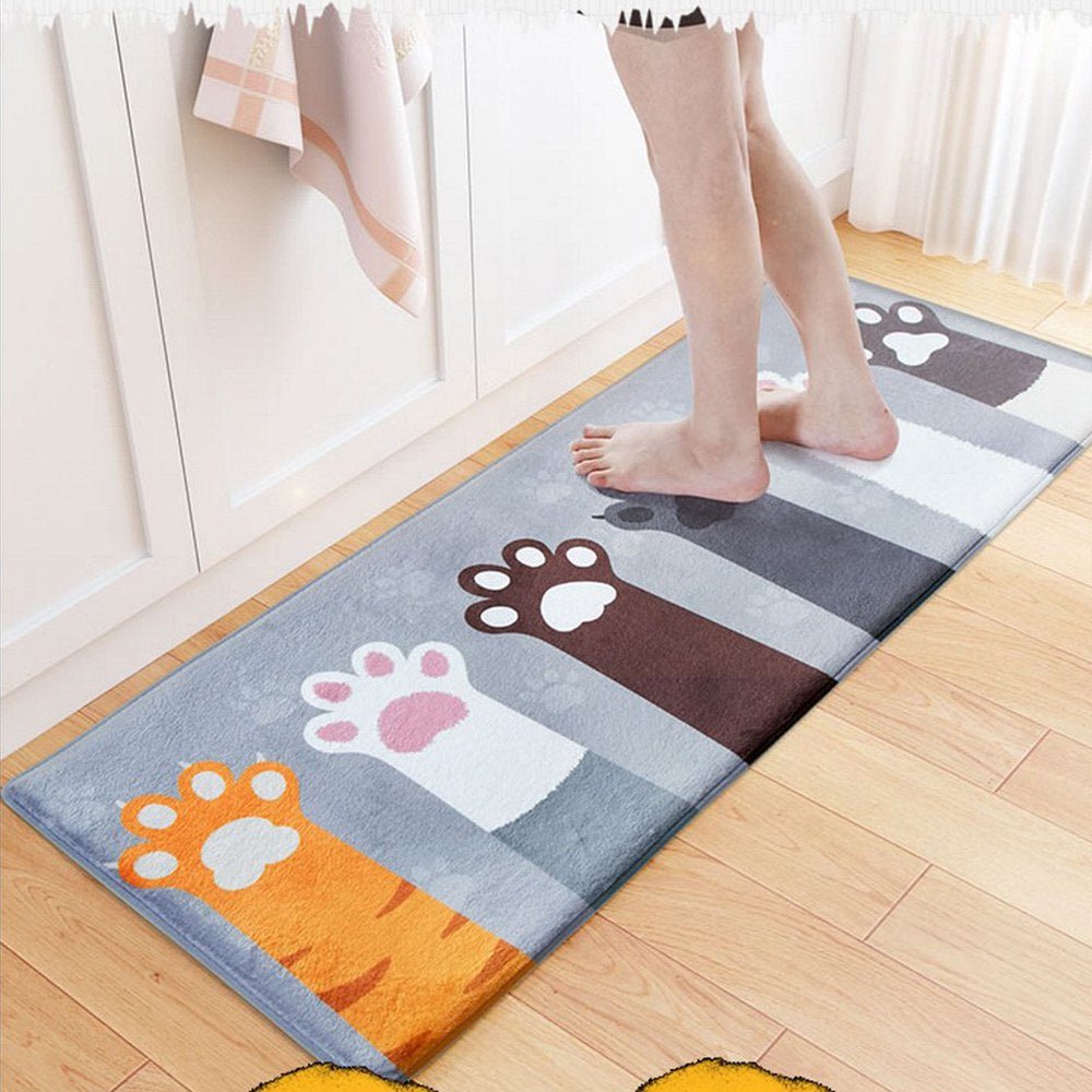 Paws and paws' non-slip water absorbent carpet cat rug for the cat lover