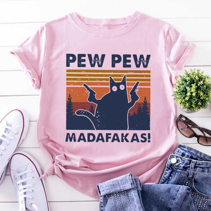unique cat shirts for women in pink color