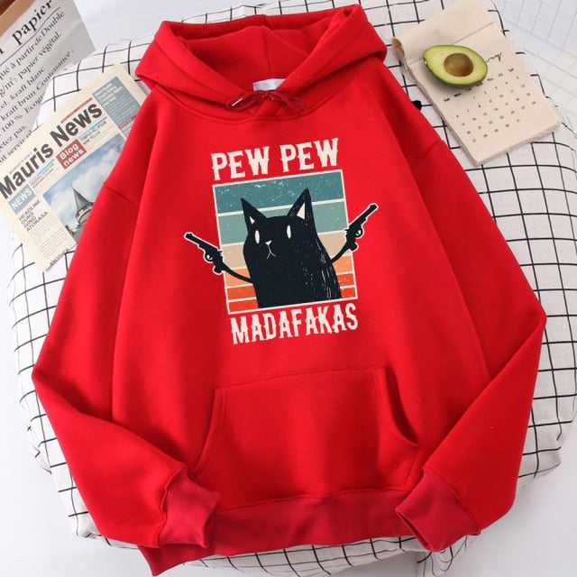 Sweat Vintage Cat With Guns – Style Unisexe Décalé Et Humoristique