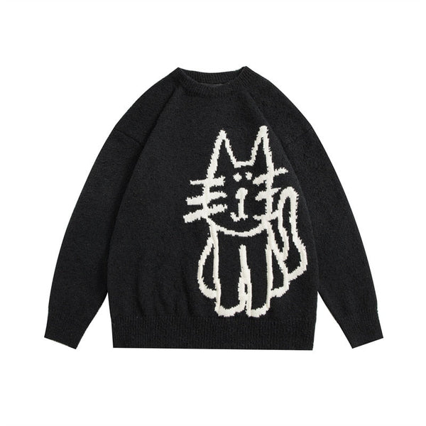 Cool Y2K Cat Sweatshirt | Matching Adorable Sweatshirt for Couple