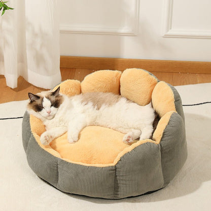 'Queen's Throne' Shell Shape Aesthetic Calming Cat Bed