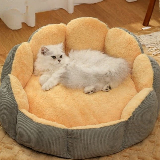 cat bed in olive color that gives calming effects for cats with anxiety