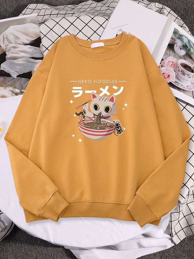 'Ramen Addicted' Japanese Cat Sweatshirt