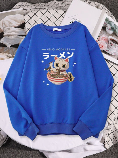 'Ramen Addicted' Japanese Cat Sweatshirt