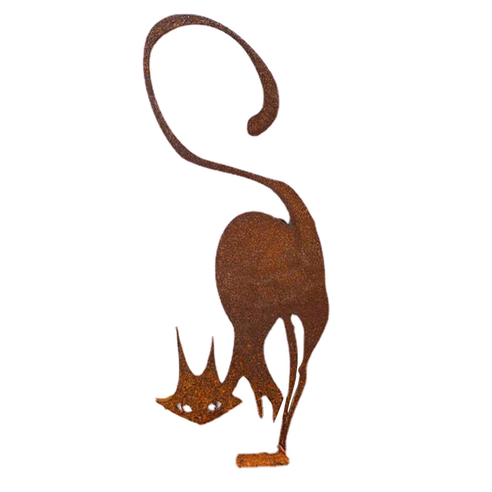 Rusty Style Cat Statue in Metal | Bewitch your Outdoor Space – Meowgicians™