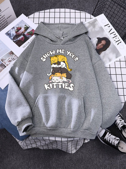 "Show me your kitties" Cute Hoodie