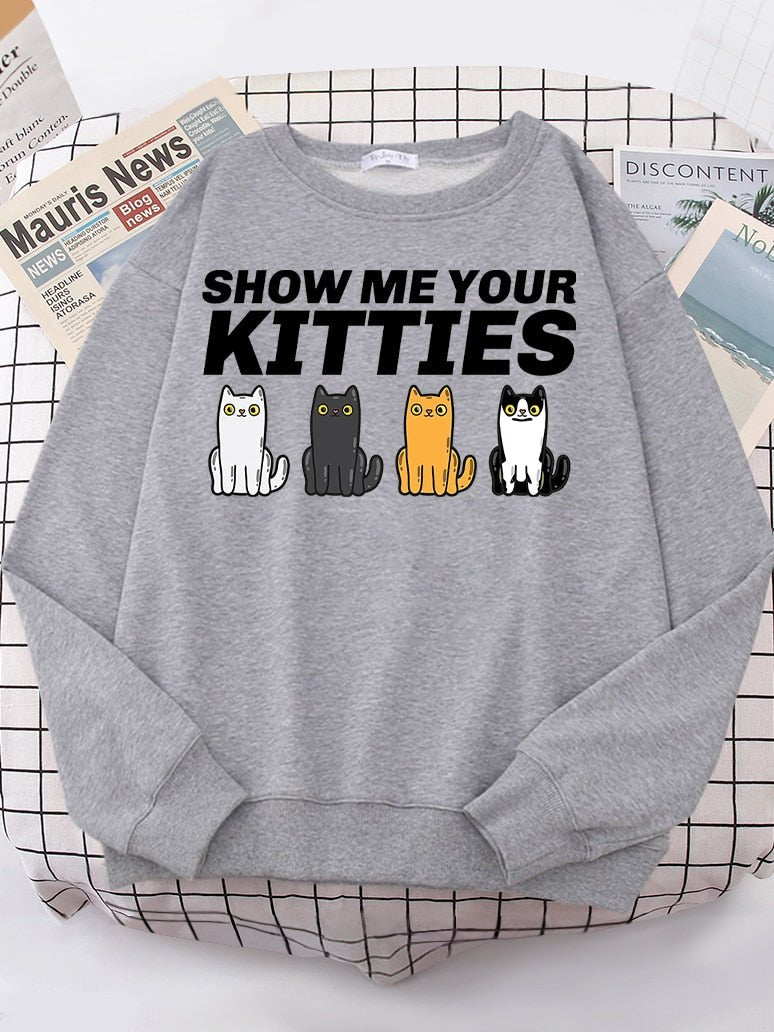 'Show me your kitties' Womens Cat Sweaters