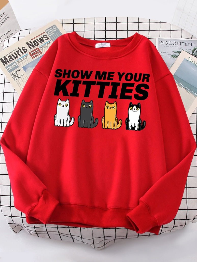 'Show me your kitties' Womens Cat Sweaters