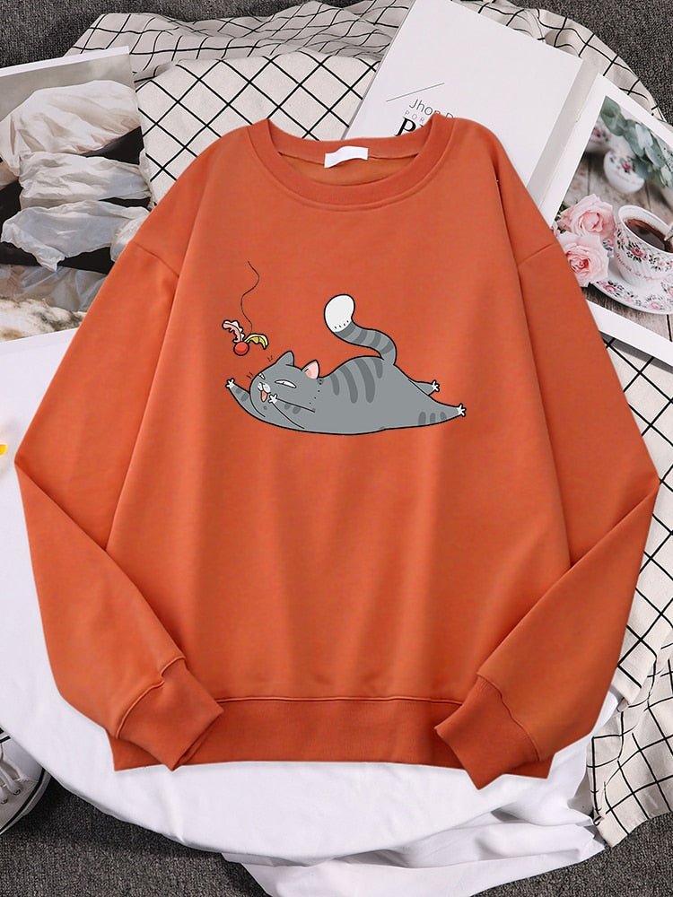 'Shuttlecock and cat' funny cat sweatshirt
