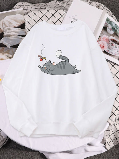 'Shuttlecock and cat' funny cat sweatshirt