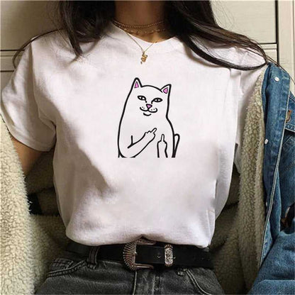  Simple Graphic Cat Mom T-Shirt with sassy prints