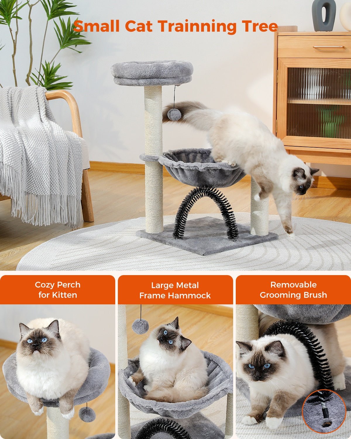 multipurpose deluxe cat tree with many functions