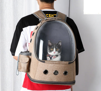 Spaceship' see through cat carrier