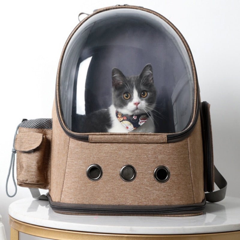 Spaceship' see through cat carrier
