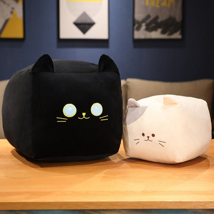 Square shape kawaii cat plushie