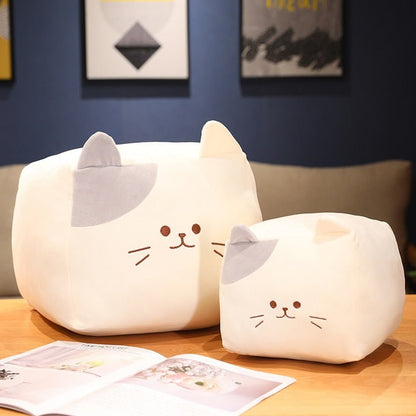 Square shape kawaii cat plushie