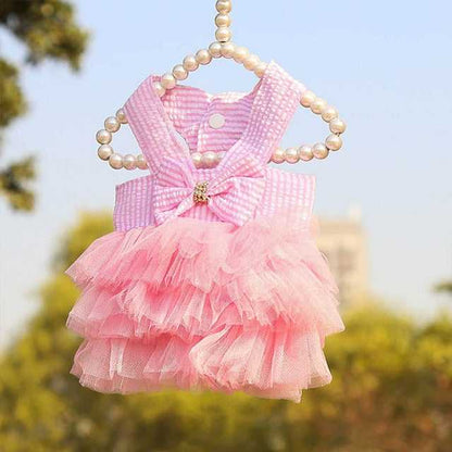 a pink colorcat clothing with tutu