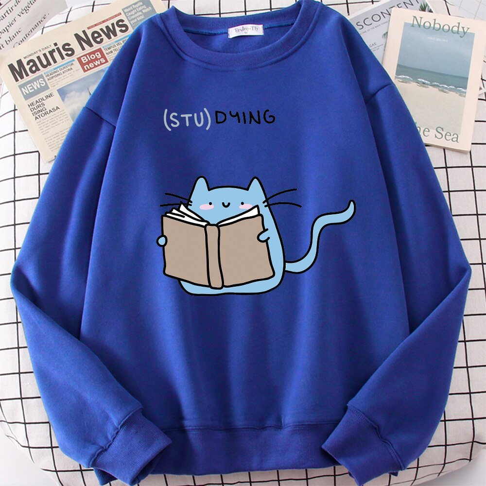 STU-DYING Adorable Cat Sweatshirt