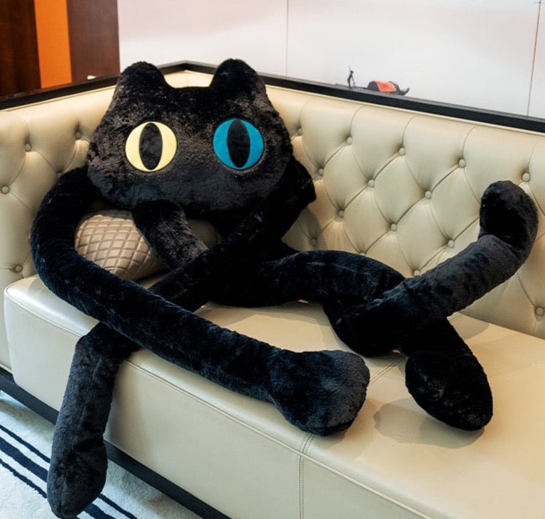 a big cat plush with long legs
