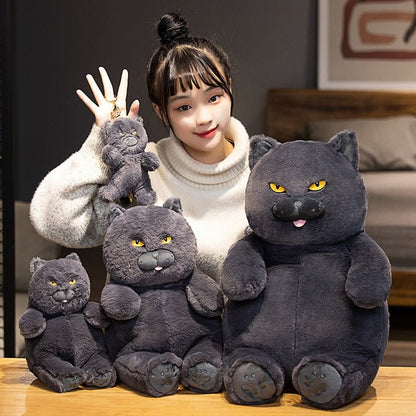 'The angry shorthair' funny black cat plushie