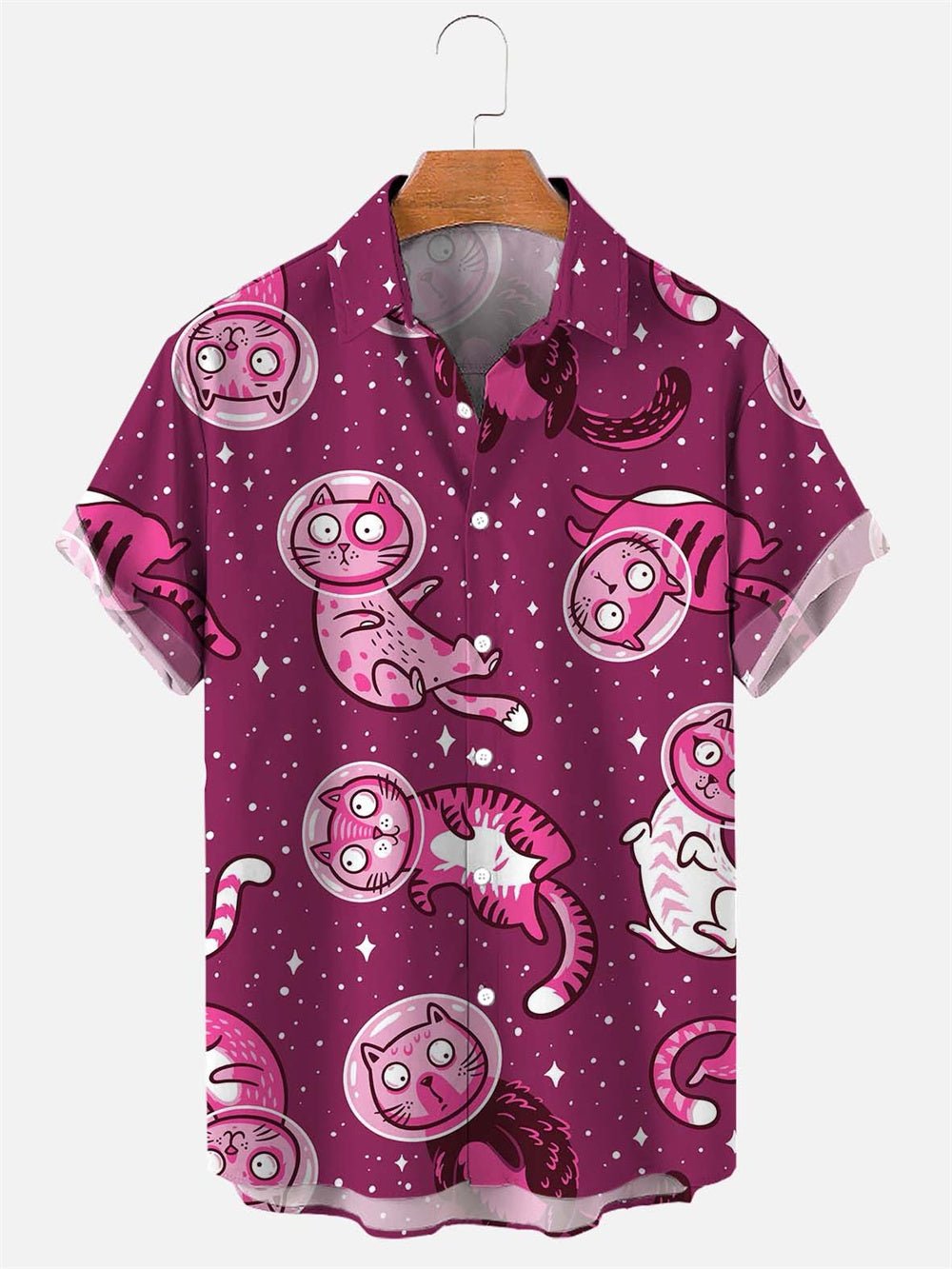 'The Astronaut Cat' Button up Shirt For Men