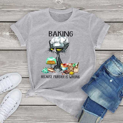 'The Baking Cat' Female T-Shirt