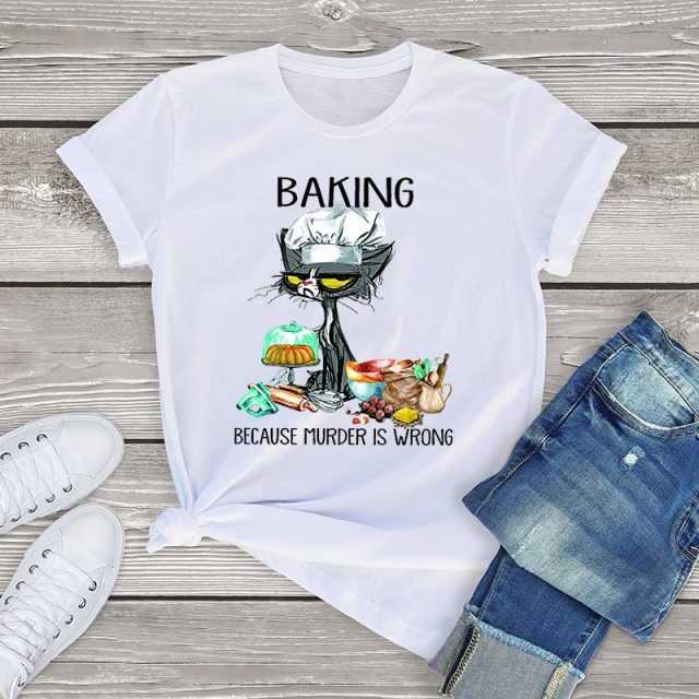 'The Baking Cat' Female T-Shirt