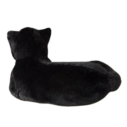 'The black fluffy partner' realistic cat plush