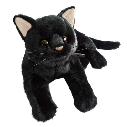 a black stuffed cats that look real