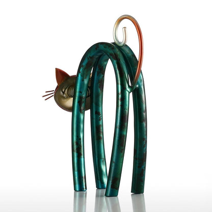 the back side of the cat arch figure made from metal for artistic homes