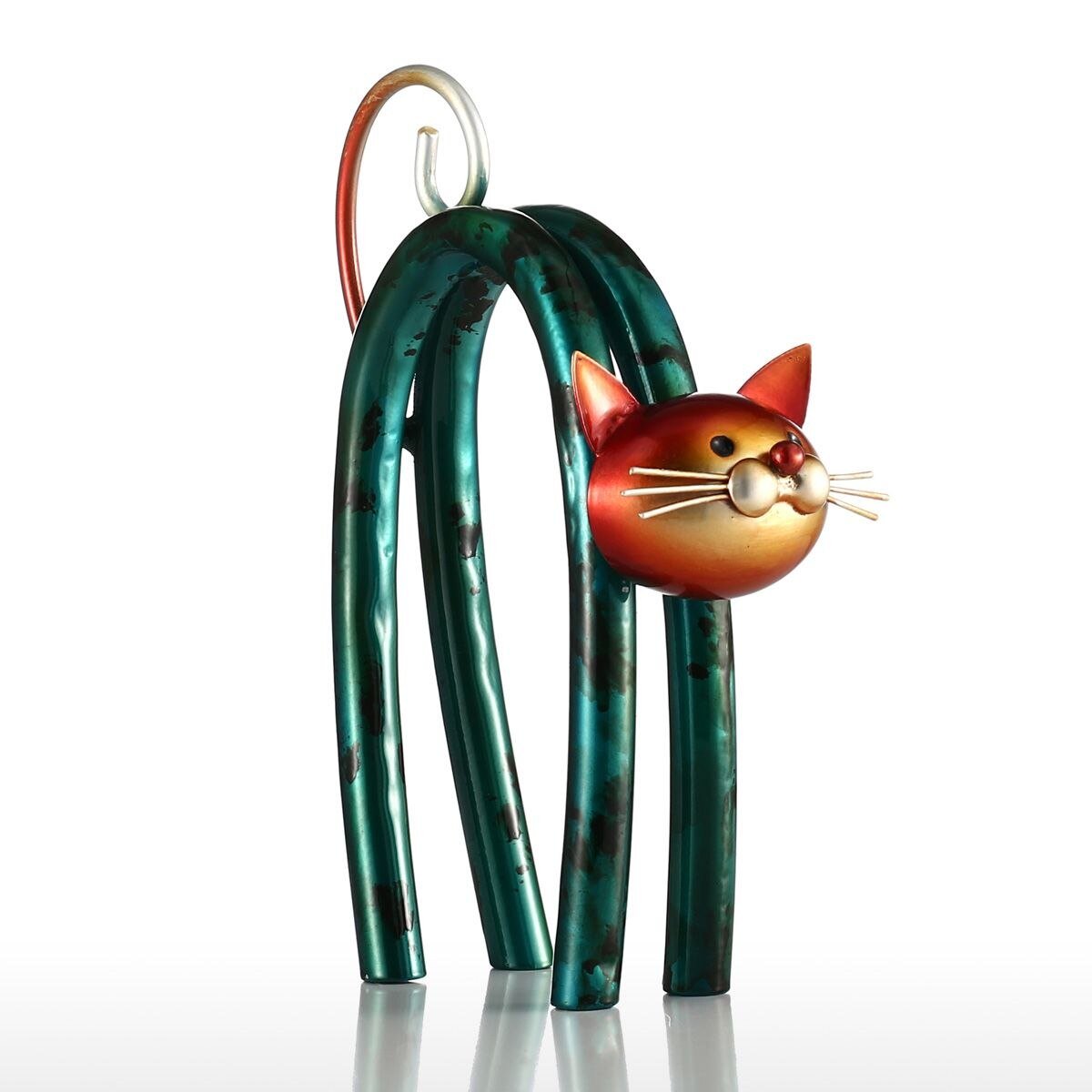 the cat arch sculpture made fro metal, for creative people and cat lovers