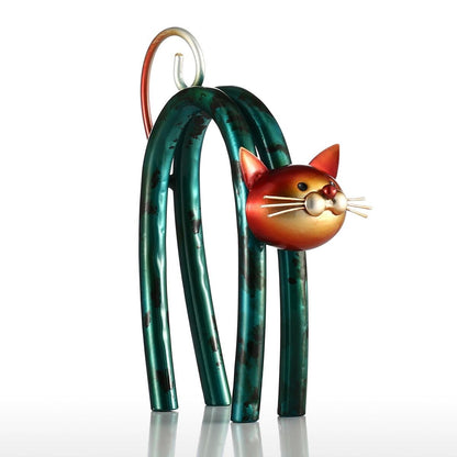 the cat arch sculpture made fro metal, for creative people and cat lovers