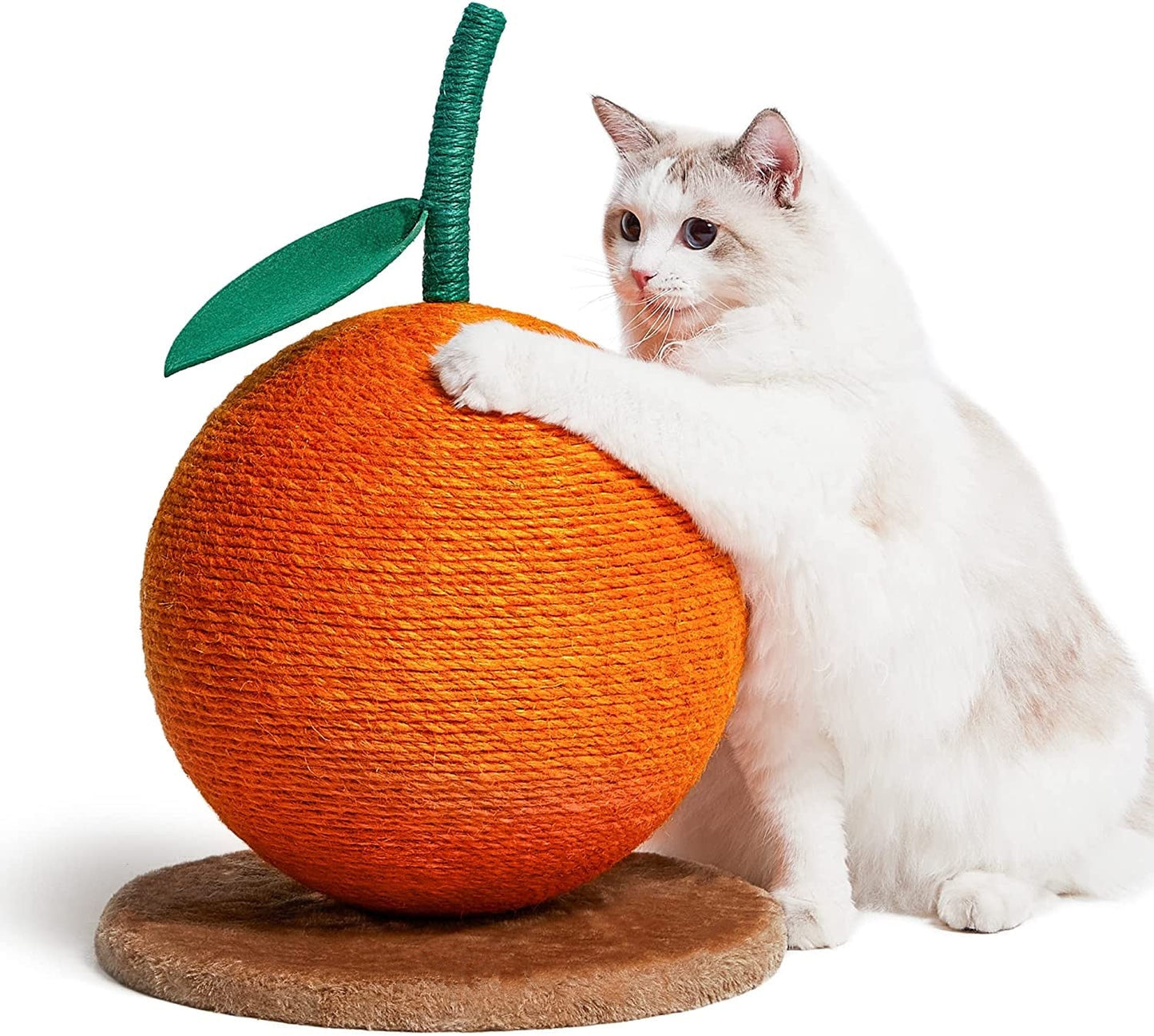 orange design cute cat scratching pad