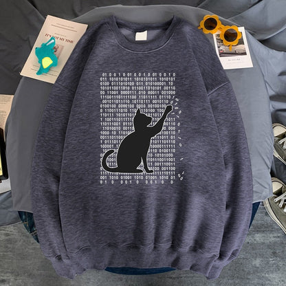 The code and cat' programmer cat dad sweatshirt