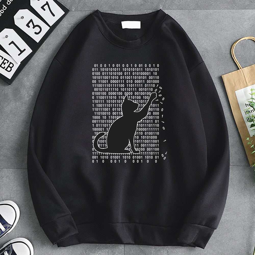 cat dad sweatshirt for programmer coder and cat dad