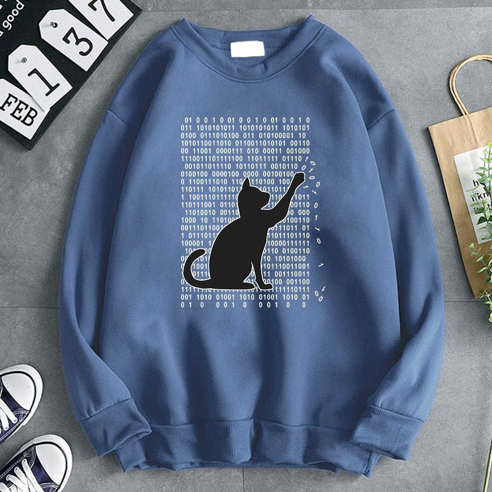The code and cat' programmer cat dad sweatshirt