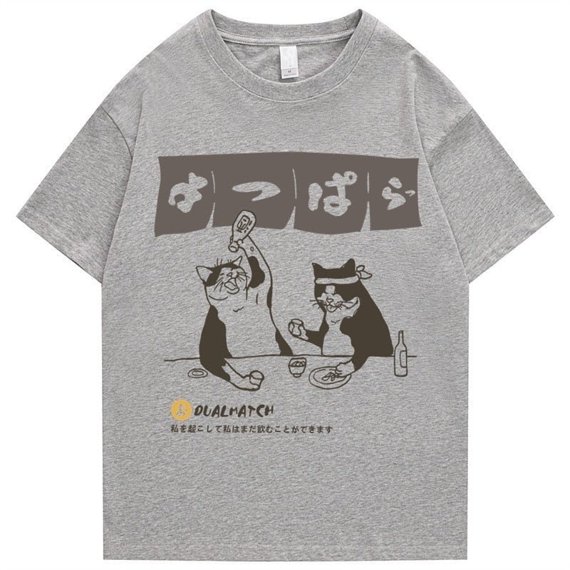 drinking game funny cat shirts in gray