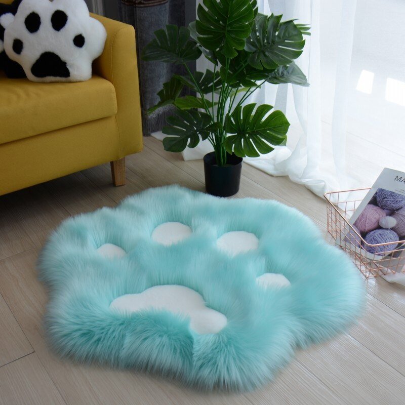 Soft Cat Rug 'The Fluffy paw' soft plush cat rug – Meowgicians™