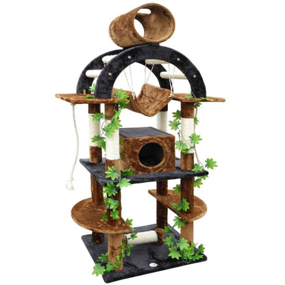 a forest like cat tree for cat's playground