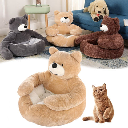 sofa bed for pet that is huge and cute made from soft fleece materials