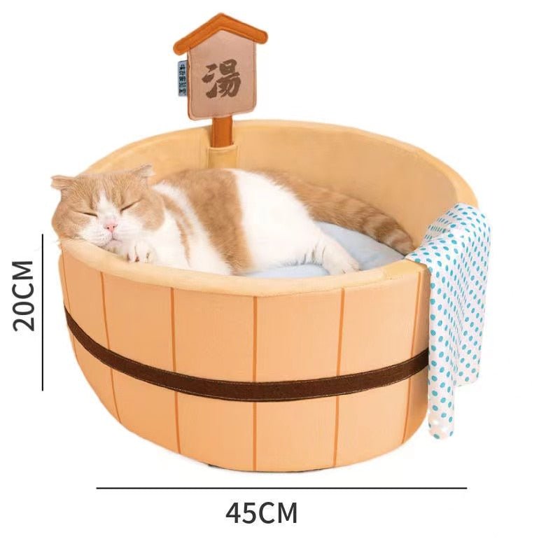 'The Japanese Onsen' anti anxiety cat bed