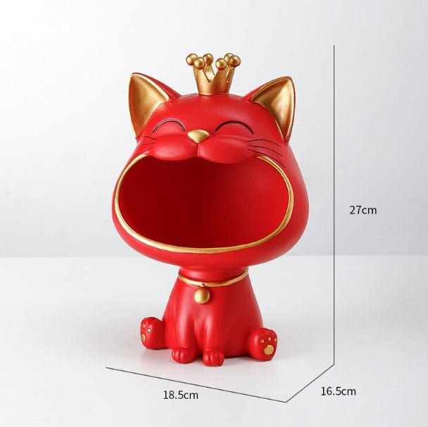 The laughing cat key holder with crown