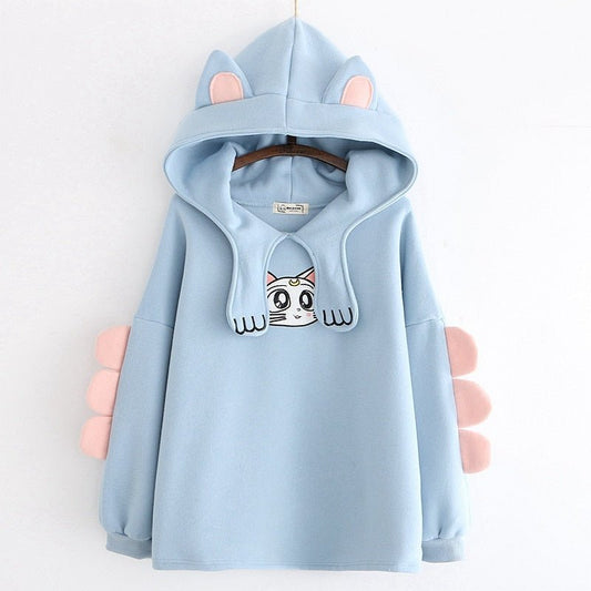 Adorable 'The Luna' Cat Sweater with Cute White Cat Face