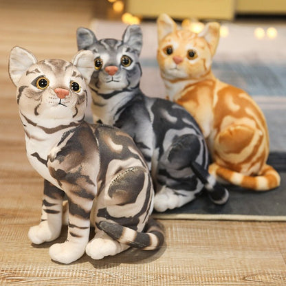 The tabby cats realistic cat plush