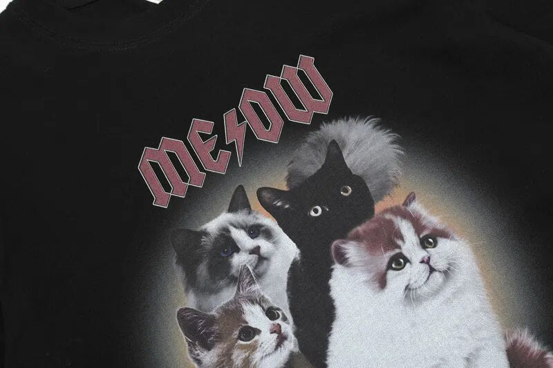 MEOW Rock On Where Kittens Take the Stage in Men s Tee Meowgicians