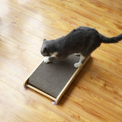 Wall mounted cat scratch board