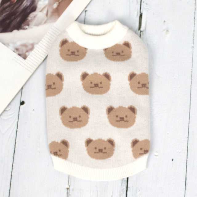 a cute sweaters for cats with bear design