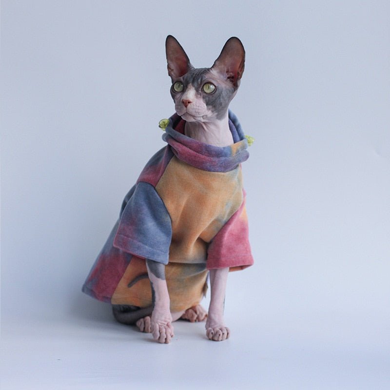 a sphynx clothes for cats in watrecolor pattern